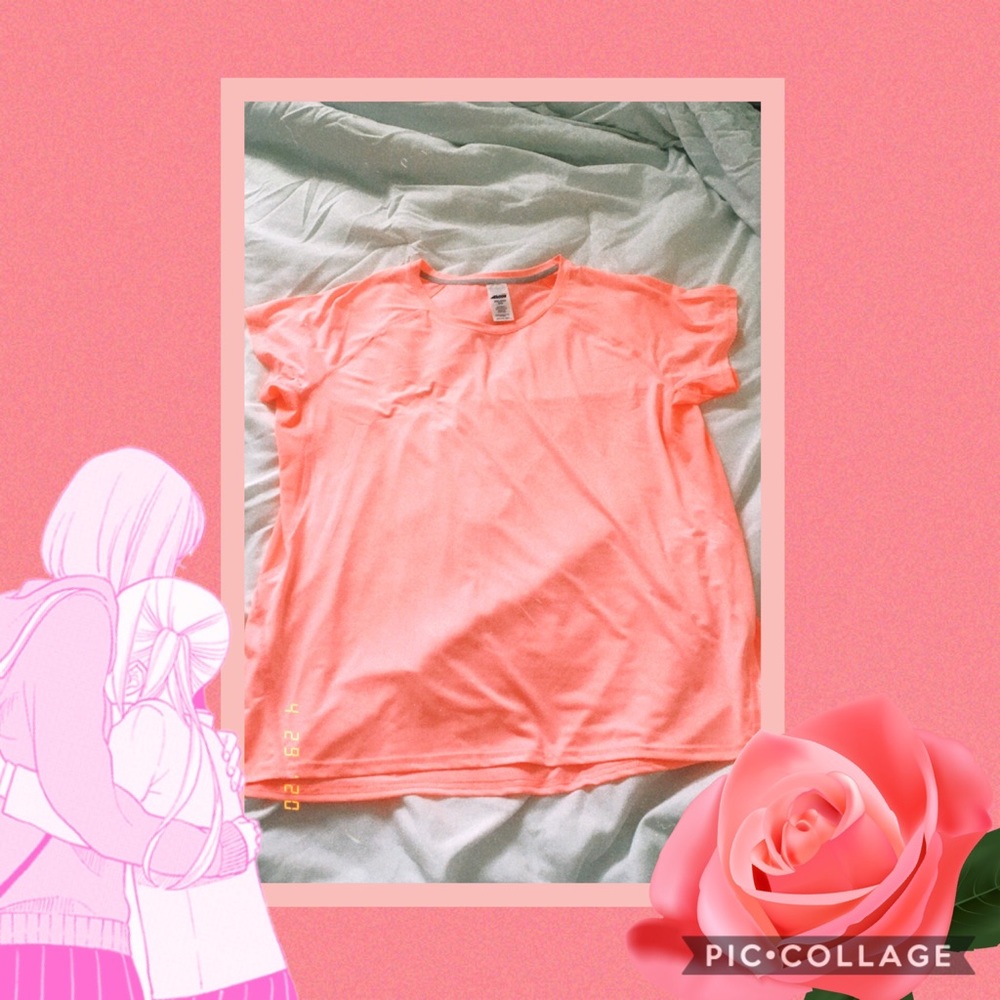 Neon pink athletic t shirt!